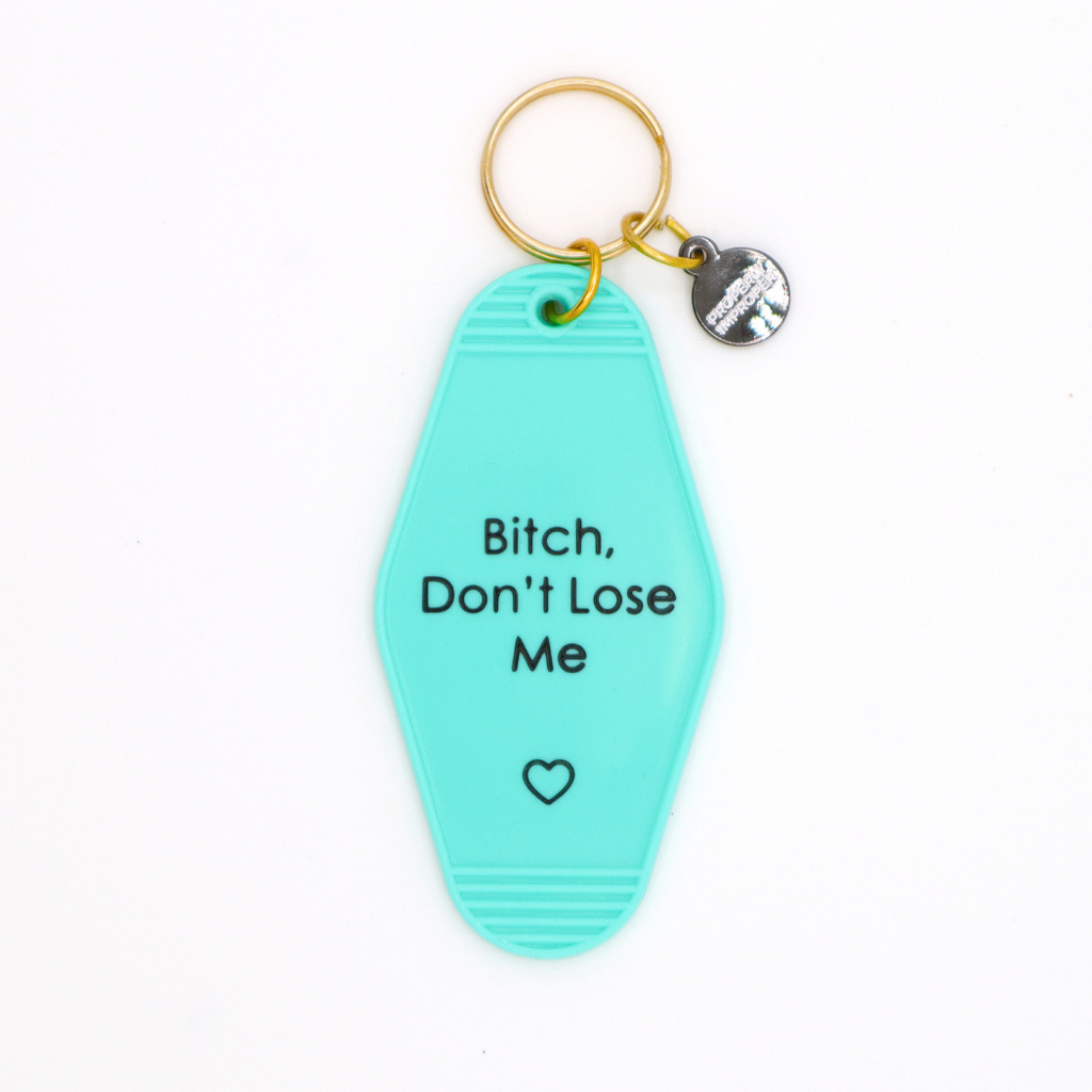 Teal Hot Motel Keychain