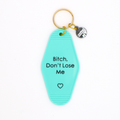 Teal Hot Motel Keychain
