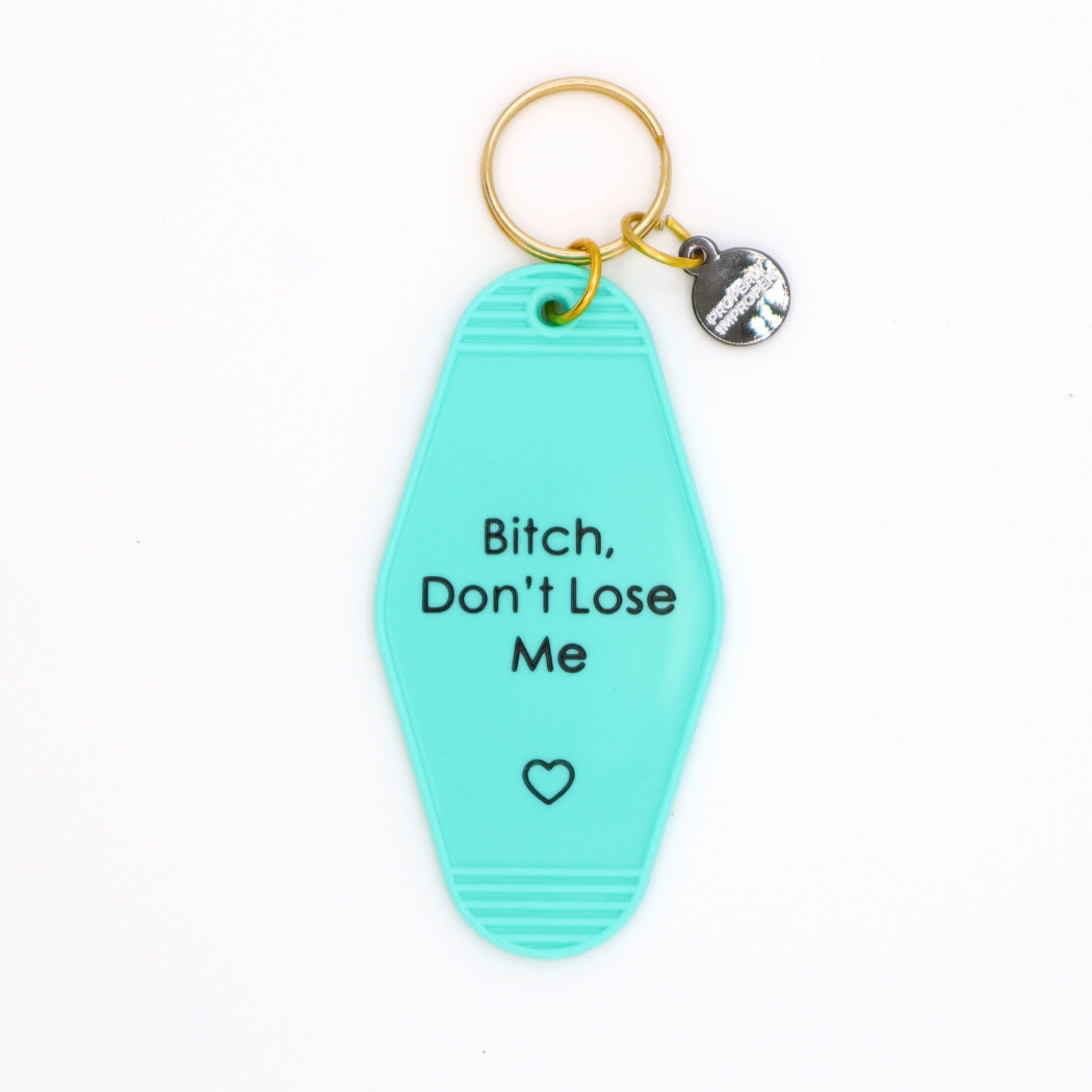 Teal Hot Motel Keychain