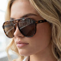 Oversized Polarized Aviator Sunglasses