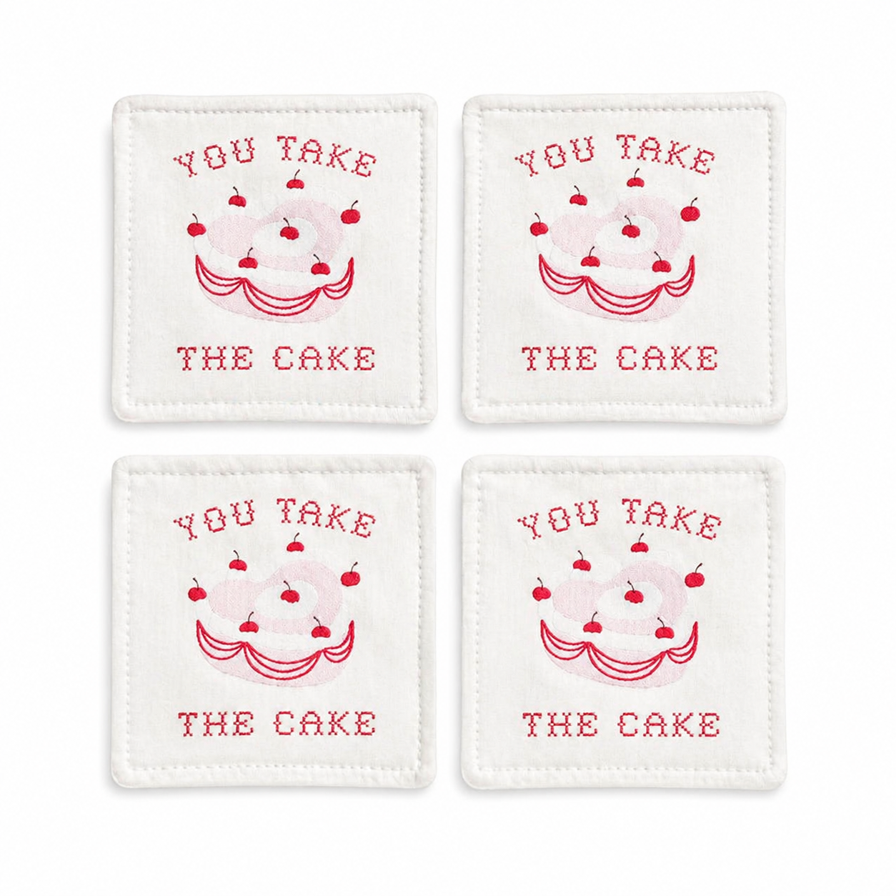 Cake Cotton Coasters