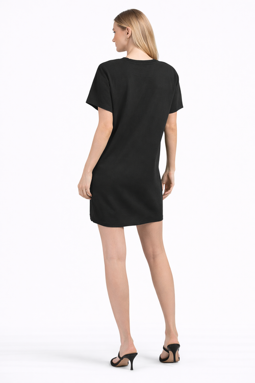 anna crew neck short sleeve mini dress ALLSAINTS Anna Crew Neck Short Sleeve Mini Dress