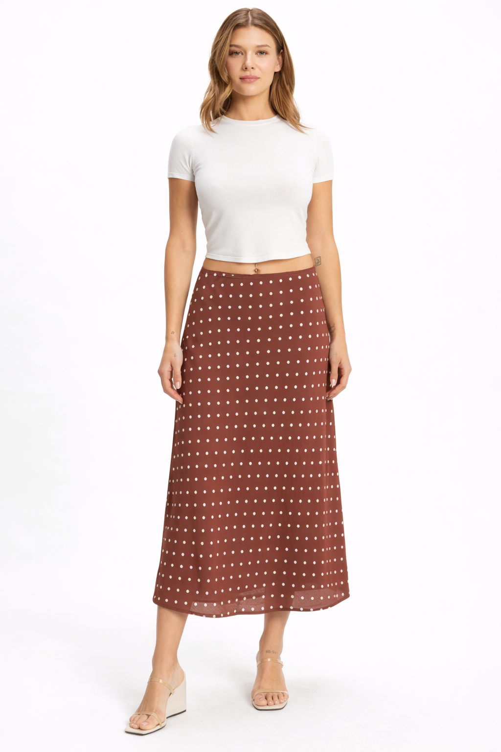 Polka Dot A-Line Skirt