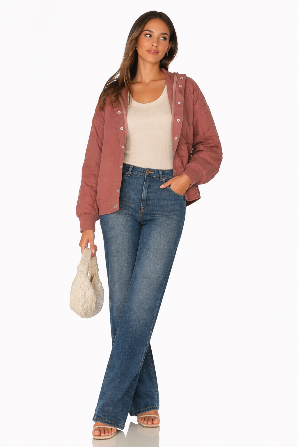Quilted Button Jacket