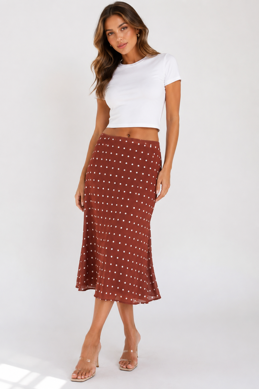 Polka Dot A-Line Skirt