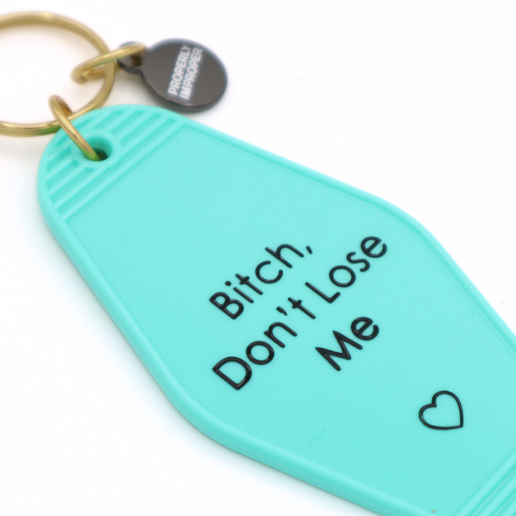 Teal Hot Motel Keychain